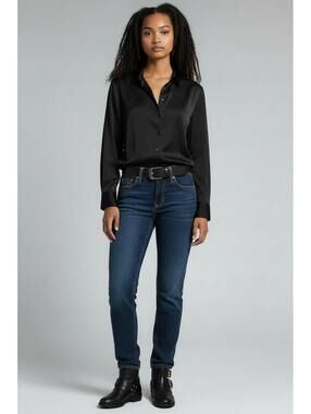 True Religion Women’s Billie Mid-Rise, Dark Wash Jeans, Size 25